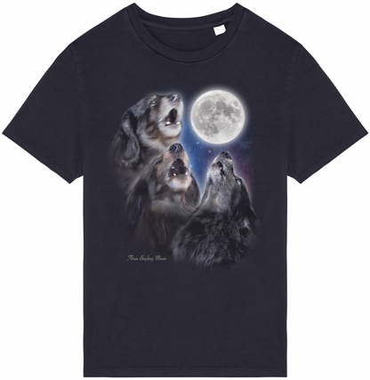 Three Boyboy Moon - Faded Charcoal T-Shirt